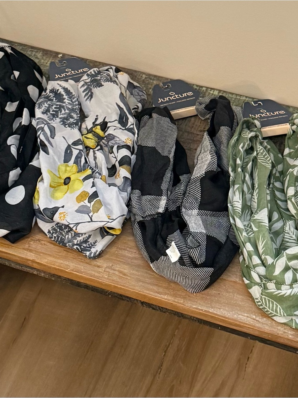 Bundle/Bulk set of 6 new assorted springtime, infinity light, airy scarves